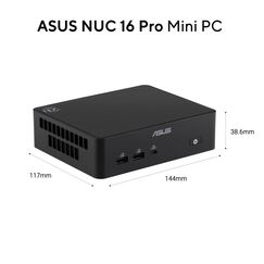 ASUS NUC 16 Pro Slim Kit RNUC16GDKW96C002 (Intel Core Ultra X9 Prozessor 378H,Intel Arc B390 Grafik, Intel WiFi 7, Bluetooth 6.0, 32GB LPDDR5, mit EU-Netzkabel, bis 180 TOPS KI-Leistung, unterstützt OpenClaw & Hermes Agent etc.)