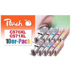 Peach 0F319980 Druckerpatrone 10 Stück(e) Schwarz, Cyan, Magenta, Foto schwarz, Gelb