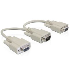 DeLOCK VGA/2 x VGA VGA-Kabel 0,2 m VGA (D-Sub) 2 x VGA (D-Sub) Beige