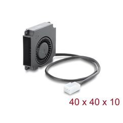 DeLOCK Radiallüfter / Lüftergebläse 12 V DC 40 x 40 x 10 mm mit 3-Pin Lüfteranschluss, schwarz