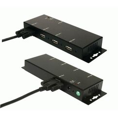 EXSYS External 4 Port USB 2.0 HUB 480 Mbit/s Schwarz