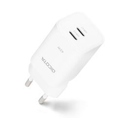 DICOTA D32182 Ladegerät für Mobilgeräte Laptop, Smartphone, Tablets Weiß AC Schnellladung Drinnen