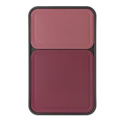 Brabantia Tasty+ Küchen-Schneidebrett Rechteckig Kunststoff Burgund, Grau, Rot