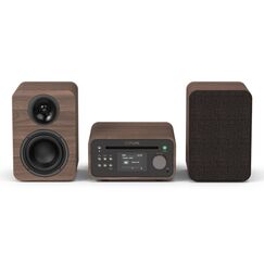 Pure Classic Stereo Mini Heim-Audio-Mikrosystem 40 W Braun, Walnuss