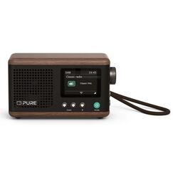 Pure Classic Mini Tragbar Digital Cremefarben, Holz