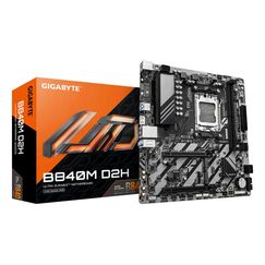 GIGABYTE B840M D2H Mainboard – AMD Ryzen 9000 CPUs, 5+2+2 Phasen VRM, bis zu 7600 MHz DDR5, 1xPCIe 4.0 + 1xPCIe 3.0 M.2, 2.5GbE LAN, USB 3.2 Gen 1