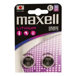 Maxell 12238500 Haushaltsbatterie Einwegbatterie CR2032 Lithium-Manganese Dioxide (LiMnO2)