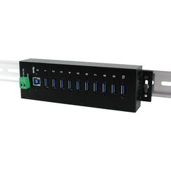 EXSYS EX-1110HMVS Schnittstellen-Hub USB 3.2 Gen 1 (3.1 Gen 1) Type-B 5000 Mbit/s Schwarz