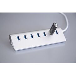 EXSYS EX-1137 Schnittstellen-Hub USB 3.2 Gen 1 (3.1 Gen 1) Type-A 5000 Mbit/s Weiß