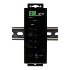 EXSYS EX-1144HMVS Schnittstellen-Hub USB 3.2 Gen 1 (3.1 Gen 1) Type-C Schwarz
