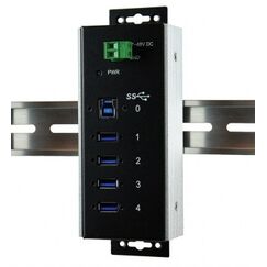 EXSYS EX-1187HMVS-WT Schnittstellen-Hub USB 3.2 Gen 1 (3.1 Gen 1) Type-B 5000 Mbit/s Schwarz