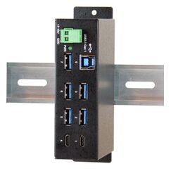 EXSYS EX-1197HMS Schnittstellen-Hub USB 3.2 Gen 1 (3.1 Gen 1) Type-B 5000 Mbit/s Schwarz