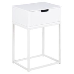 AC Design Mitra Nachttisch 1 Schublade(n) Weiß