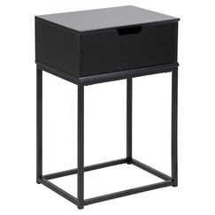 AC Design Mitra Nachttisch 1 Schublade(n) Schwarz