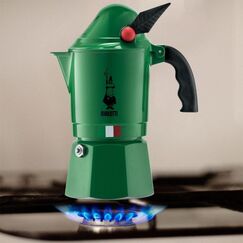 Bialetti Alpina Mokka-Kanne 130 l Schwarz, Grün