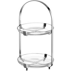 LEONARDO CUCINA Glas, Metall Silber, Transparent Rund Servierstand