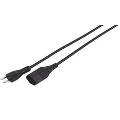 Steffen 0302123 Stromkabel Schwarz 3 m Netzstecker Typ J C13-Koppler