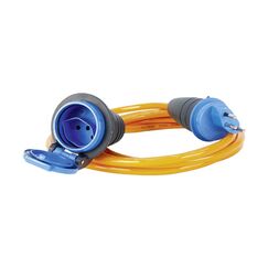 Steffen 230V PUR 10m Verlängerungskabel 1 AC-Ausgänge Drinnen/Draußen Orange, Cyan