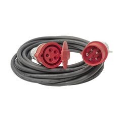 Steffen 037020476 05 16 1 Stromkabel Schwarz, Rot 5 m CEE16/5, Farbe: Schwarz, Rot, Länge: 5 m