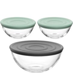 LEONARDO CUCINA Schüssel-Set Rund Glas Transparent 3 Stück(e)