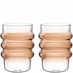 LEONARDO Trinkglas SOLE 440 ml apricot 2er-Set