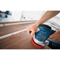 Bosch GEX 34-150 Tellerschleifer 12000 RPM 24000 OPM Schwarz, Blau, Rot, Silber 340 W