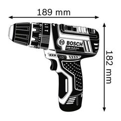 Bosch GSB 10,8-2-LI Professional Ohne Schlüssel Schwarz, Blau, Rot
