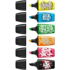 STABILO BOSS MINI by Snooze One Marker 6 Stück(e) Meißel Schwarz, Blau, Grün, Orange, Rose, Gelb