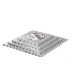 Decora 0931614 Kuchenpapier Silber Quadratisch