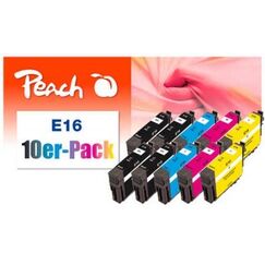 Peach 320201 Druckerpatrone 10 Stück(e) Kompatibel Standardertrag Schwarz, Cyan, Magenta, Gelb