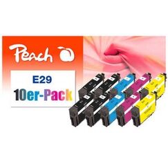 Peach 320205 Druckerpatrone 10 Stück(e) Kompatibel Standardertrag Schwarz, Cyan, Magenta