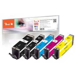 Peach PI100-378 Druckerpatrone 5 Stück(e) Kompatibel Hohe (XL-) Ausbeute Schwarz, Cyan, Magenta, Gelb