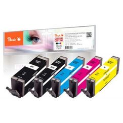 Peach 320674 Druckerpatrone 5 Stück(e) Kompatibel Extrahohe (Super-) Ausbeute Schwarz, Cyan, Magenta, Foto schwarz, Gelb