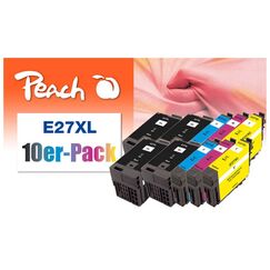 Peach 10er-Pack Tintenpatronen, kompatibel zu Epson T2716, No. 27XL, C13T27164010*2