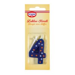 Dr. Oetker Kerzen Zahl 4 Blau 1 Stück(e)