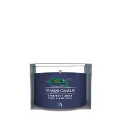 Yankee Candle Lakefront Lodge Wachskerze Rund Aldehyde, Zedernholz, Mandarine, Kiefer, Tonka-Bohne Blau 1 Stück(e)