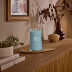 WoodWick Cedarwood & Ocean Moss Wachskerze Zylinder Laubmoose, Zedernholz Blau 1 Stück(e)