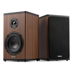 Audizio BS20 Lautsprecherset 50 W Heimkino Braun 2.0 Kanäle Bluetooth