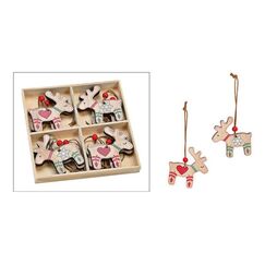 G. Wurm 10025597 Christbaumschmuck Spezifisches Weihnachtsornament Holz Natürlich/Natur 8 Stück(e)