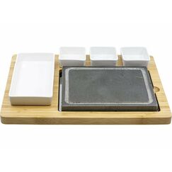 Kadastar Element Maxi Küchen-Schneidebrett Rechteckig Grau, Holz