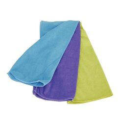 MSV 100410 Reinigungstücher Mikrofaser Blau, Grün, Violett 3 Stück(e)