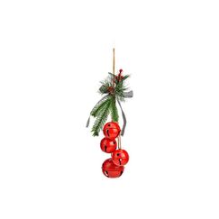 G. Wurm 10041448 Christbaumschmuck Klingel Metall Grün, Rot 4 Stück(e)