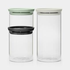 Brabantia 100550 Küchenbehälter Universal-Behälter-Set Glas, Kunststoff