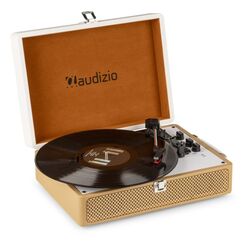 Audizio RP119G Audio-Plattenspieler mit Riemenantrieb Bronze, Braun Automatisch