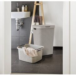 Rotho Country Wäschekorb 55 l Rechteckig Kunststoff Weiß
