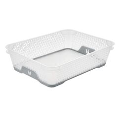 keeeper Jonas Aufbewahrungskorb Rechteckig Polypropylen (PP), Thermoplastisches Elastomer (TPE) Grau, Weiß, Farbe: Grau, Weiß