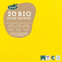 Duni 104058 Papierserviette Seidenpapier Gelb