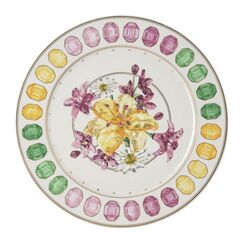 Rosenthal Swarovski IDYLLIA Porzellan Weiß, Mehrfarbig Rund Servierplatte
