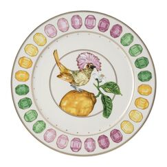 Rosenthal Swarovski IDYLLIA Porzellan Weiß, Mehrfarbig Rund Servierplatte