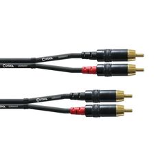 Cordial CFU 1.5 CC Audio-Kabel 1,5 m 2 x RCA Schwarz, Rot